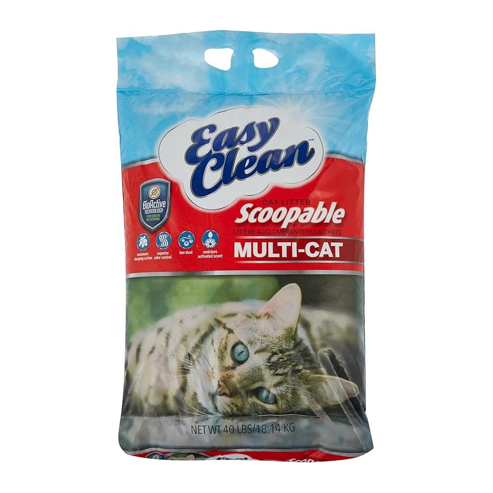 Easy Clean Scoopable Superior Odor Control Multi-Cat Litter, 18.14 Kg