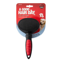 Mikki Dog, Cat, Puppy Grooming Slicker Brush, Red/Black
