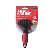 Mikki Dog, Cat, Puppy Grooming Slicker Brush For Fine And Medium Coats, Red/Black