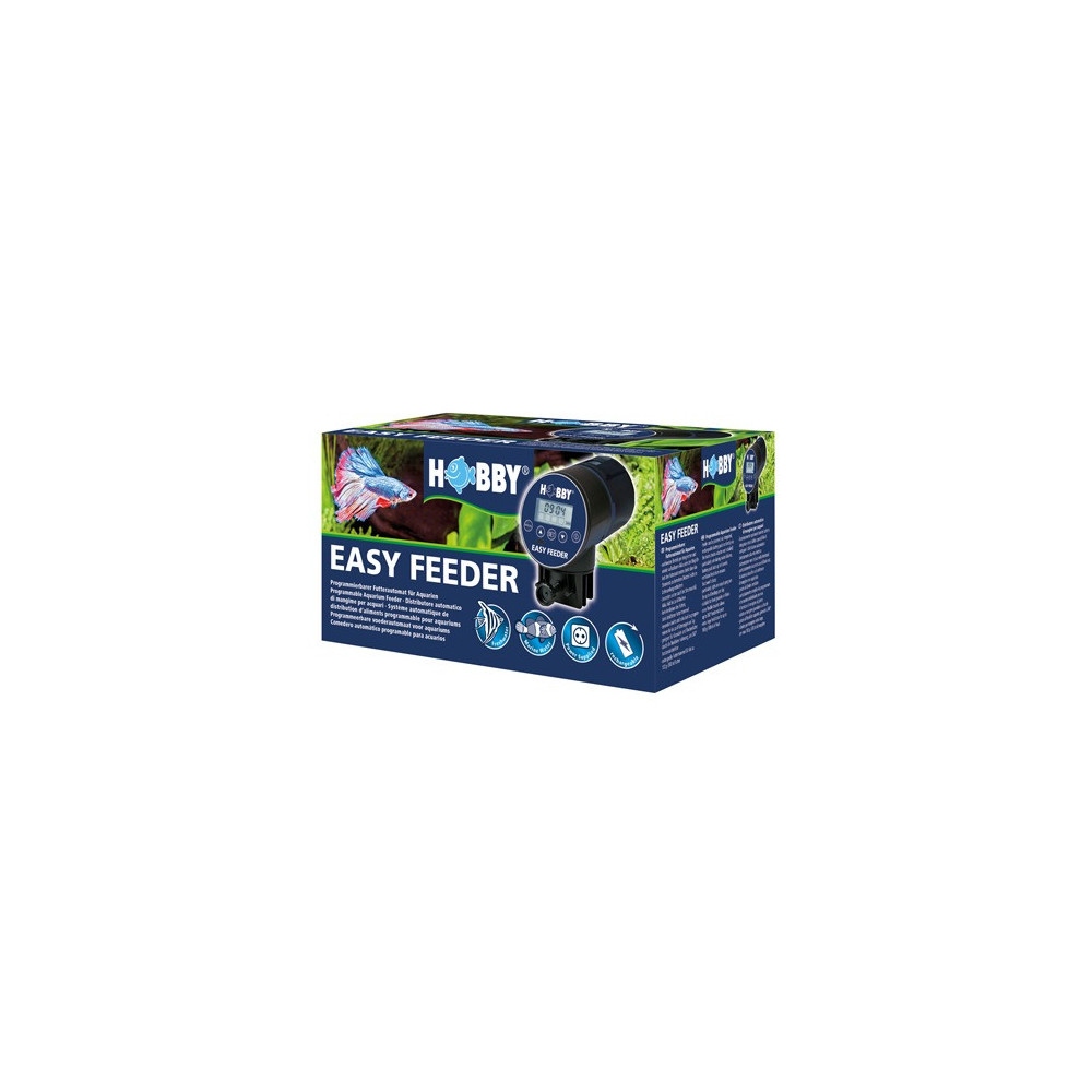 Hobby Rechargeable Easy Feeder For Aquarium Fish, Black