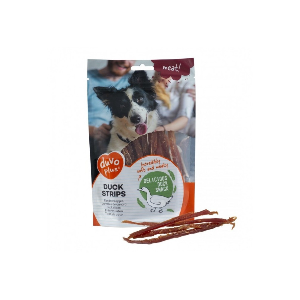 Duvo+ Duck Strips Dog Snack, Duck Flavour, 80G