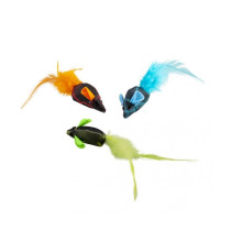 Duvo+ Flash Mice With Feathers, 3Pc, 19 x 5.5 3 Cm
