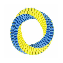 Duvo+ Supa Nylon Hoop Toy For Dog, Blue/Yellow, 13 x 13Cm