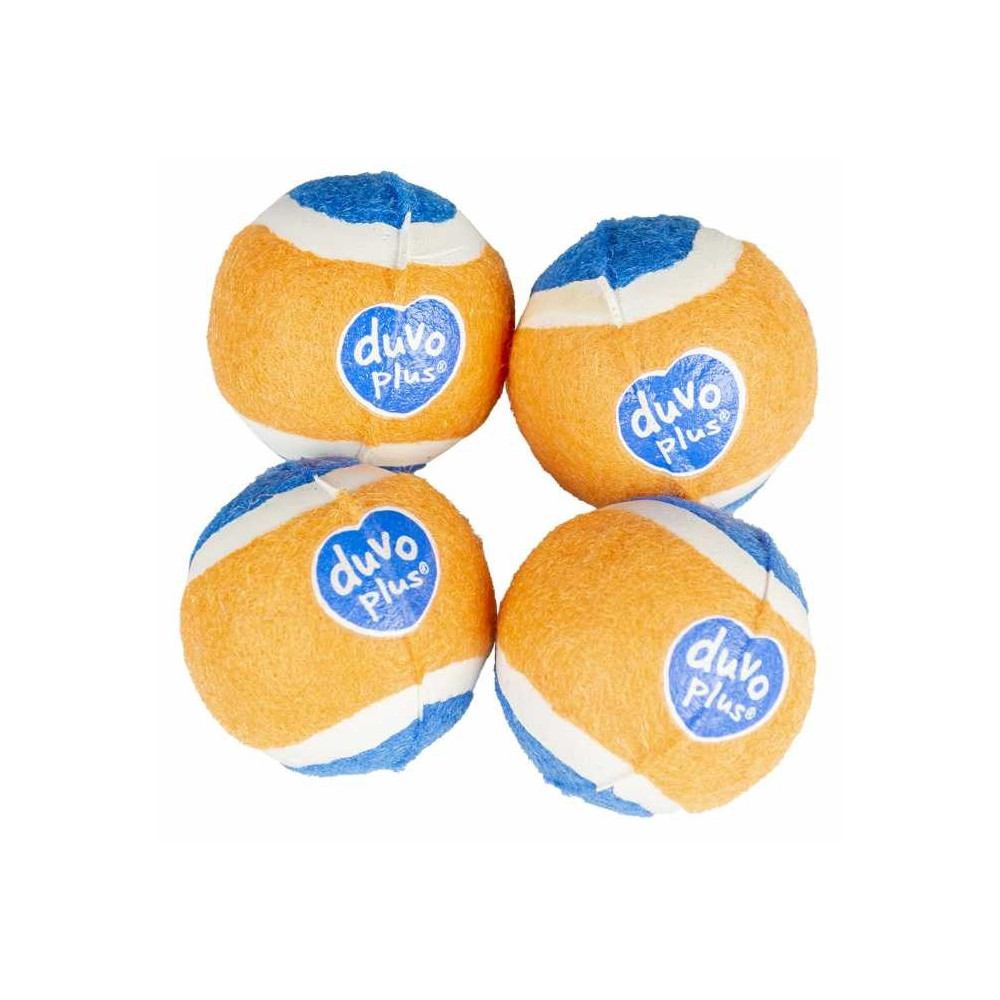 Duvo+ Tennisball Dog And Cat Orange/Blue, Small, 4Pcs, 42Cm
