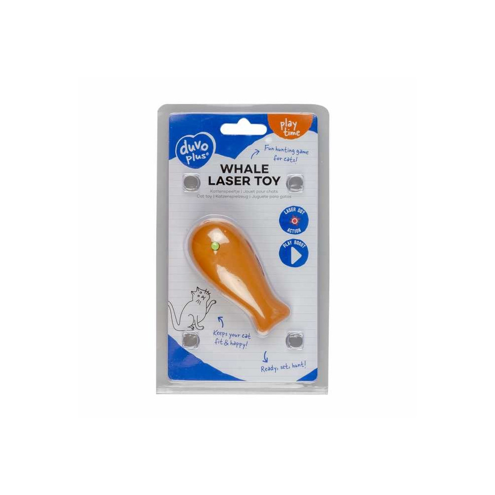 Duvo+ Whale Laser Cat Toy 8 x 4 x 4Cm, Mixed Colors