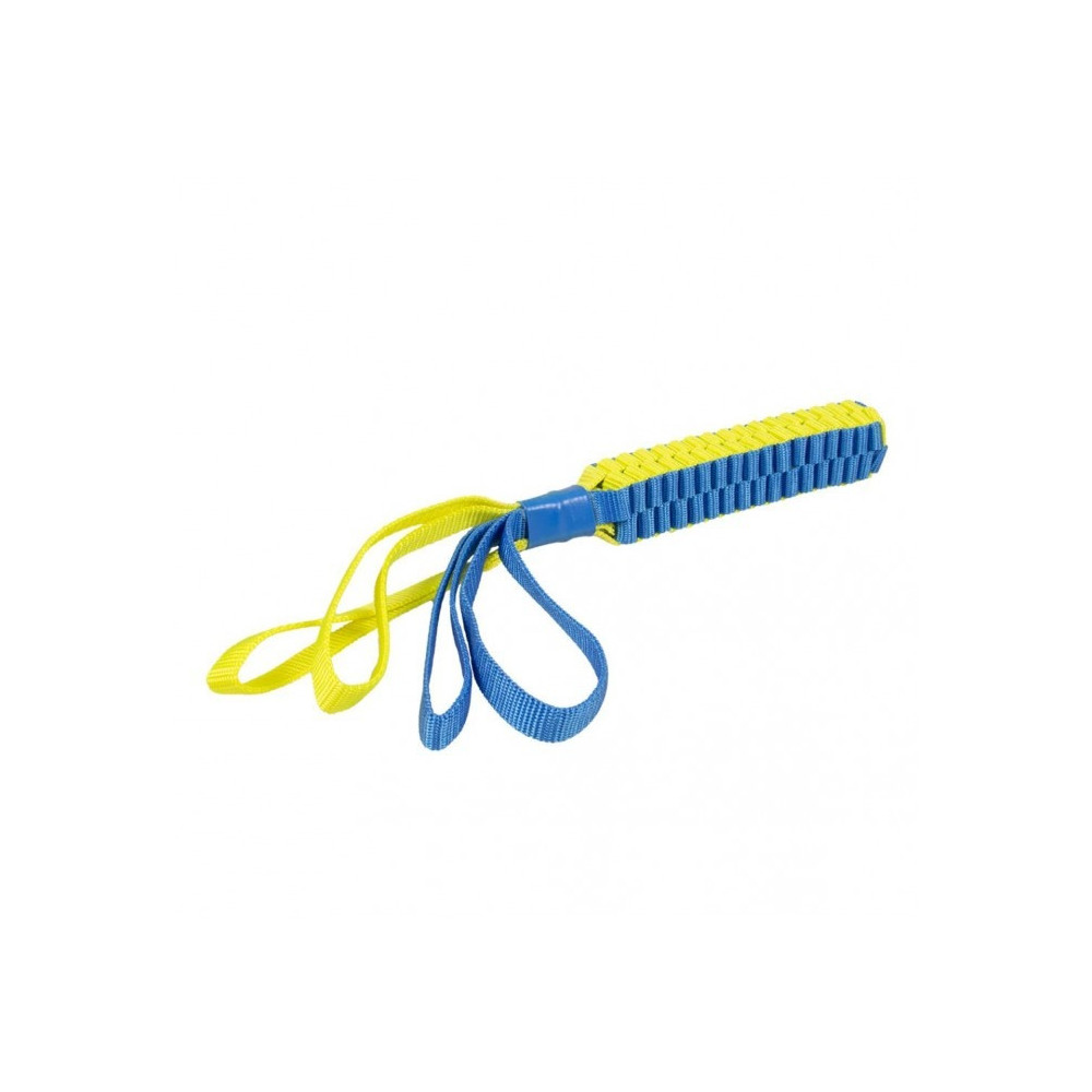 Duvo+ Supa Nylon Tug Stick S, 30 x 30Cm, Blue And Yellow