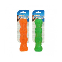 Duvo+ Tpr Stick Squeaky Dog Toy, Orange/Green, 18 Cm