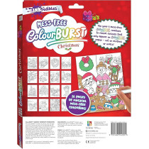 Hinkler Incredibles Color Burst Christmas Colour Kit With 16 Pages And 6 Mess Free Markers, Multicolour