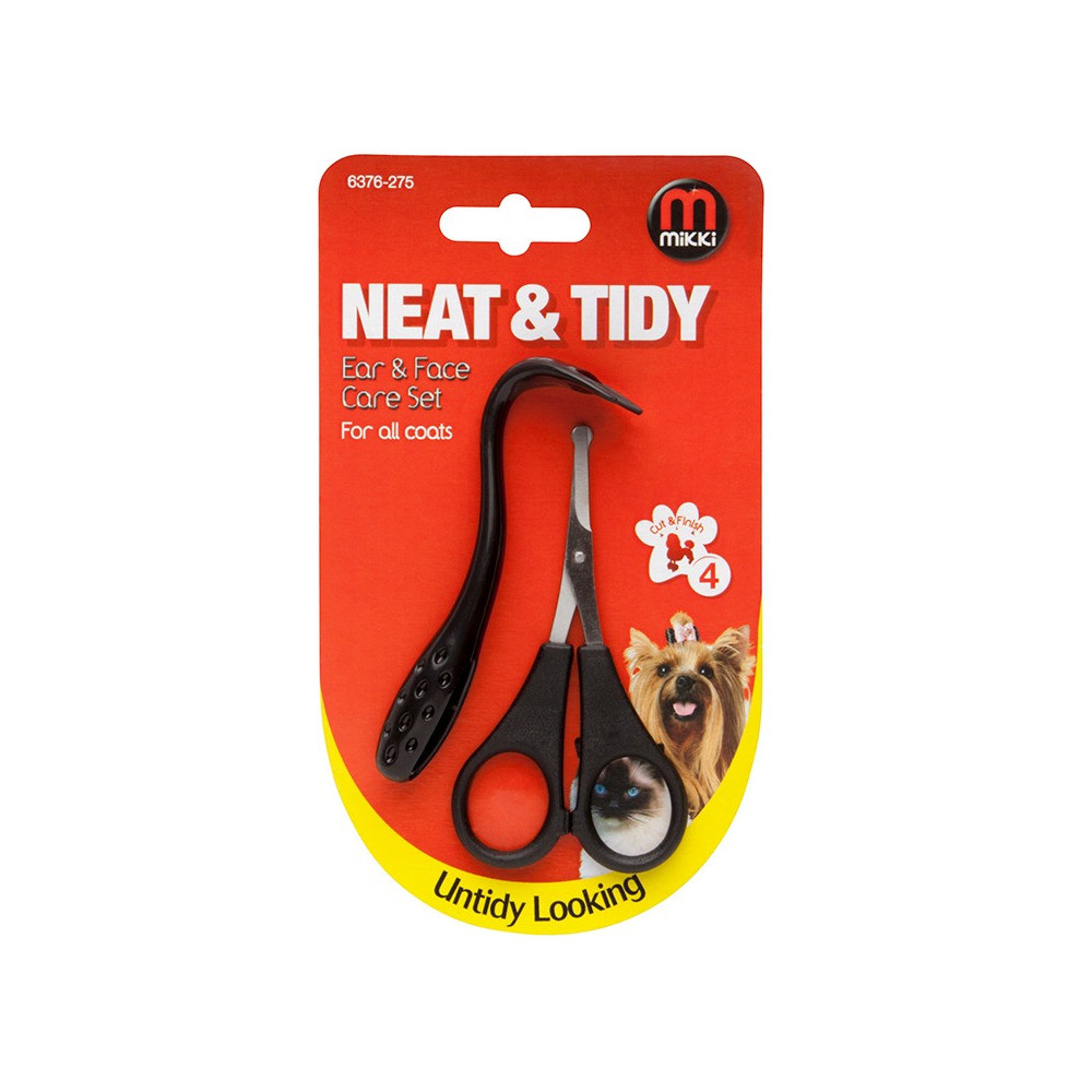Mikki Ear And Face Care Set For Dogs And Cats, Black