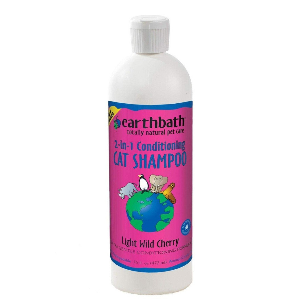 Earthbath Cat Shampoo With Aloe Vera, Wild Cherry Essence, 472 Ml