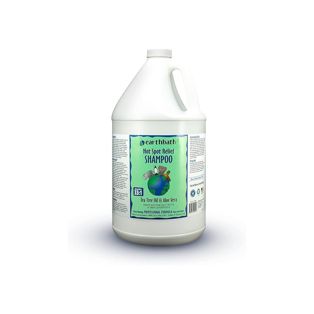 Earthbath Hot Spot Relief Shampoo Tea Tree Oil And Aloe Vera, 3.78 Litre