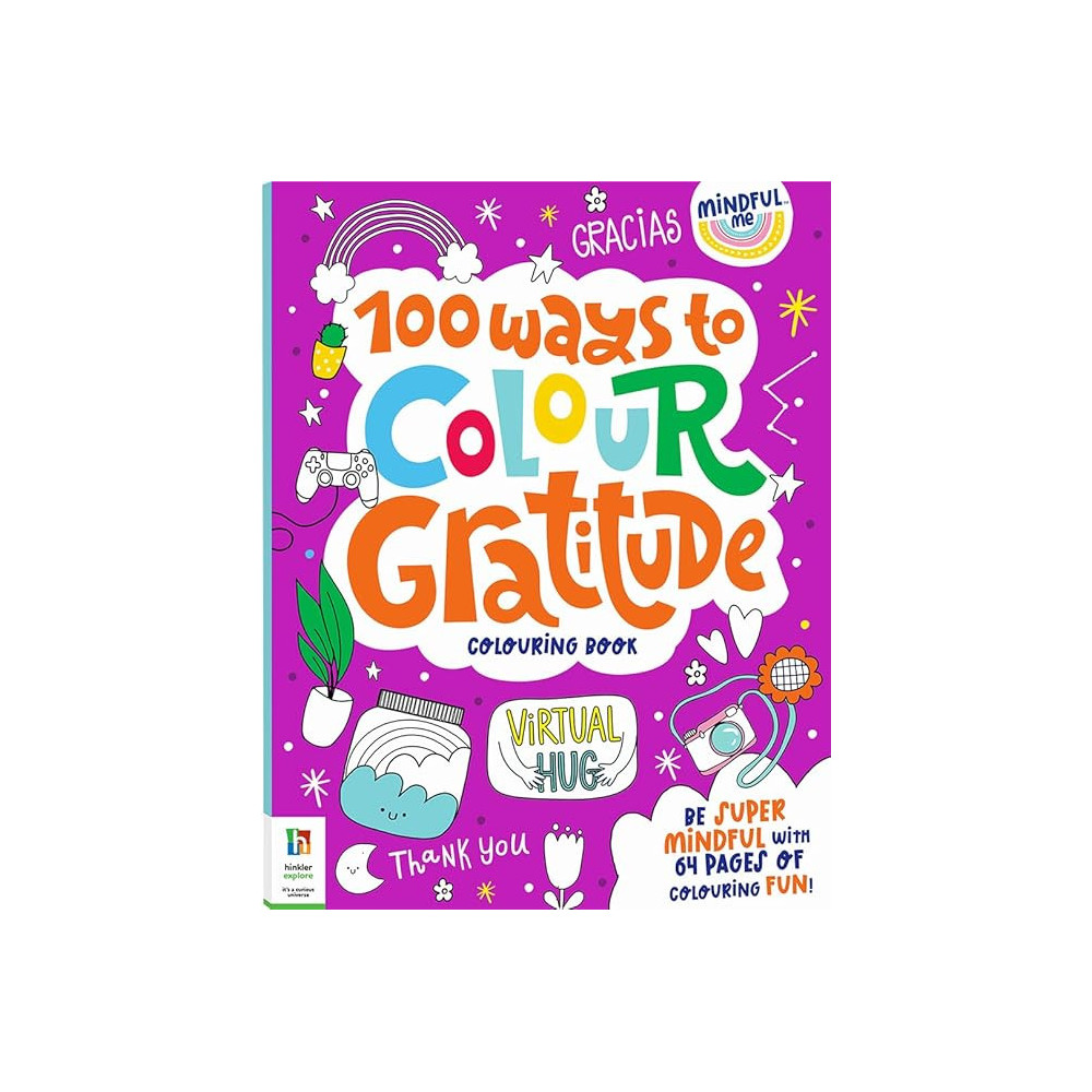 Hinkler Mindful Me 100 Ways to Color Gratitude Colouring Book, Multicolour