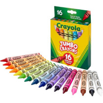 Crayola Easy To Hold Hard To Break Jumbo Crayons Pack Of 16, Multicolour