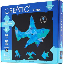 Thames And Kosmos Shimmer Shark & Ocean Pals, Versatile Building System And 3D Light Up Model for 10 Years And Above Kids