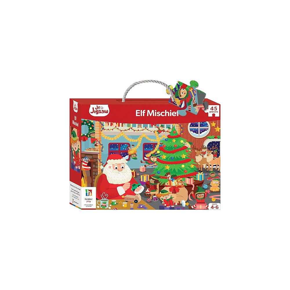 Hinkler Junior Jigsaw Elf Mischief Puzzle Set For 4 To 6 Years Kids