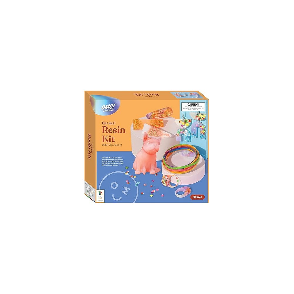 Hinkler Omc Get Set Resin Kit, Jewellery Kit, Make Your Own Earrings