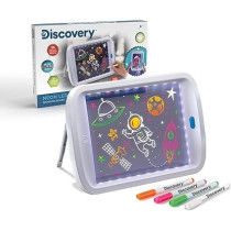 Discovery Kids STEM Neon LED Glow Drawing Board, Multicoloured, 1303002031