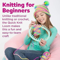 Creativity for Kids Quick Knit Loom Kit, Knitting Kit for Kids, Make Your Own Pom Pom Hat And Accessories, Knitting Loom Crafts for Kids