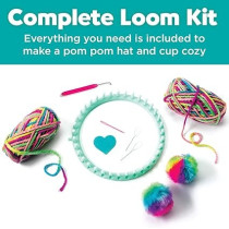 Creativity for Kids Quick Knit Loom Kit, Knitting Kit for Kids, Make Your Own Pom Pom Hat And Accessories, Knitting Loom Crafts for Kids