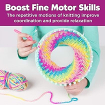 Creativity for Kids Quick Knit Loom Kit, Knitting Kit for Kids, Make Your Own Pom Pom Hat And Accessories, Knitting Loom Crafts for Kids