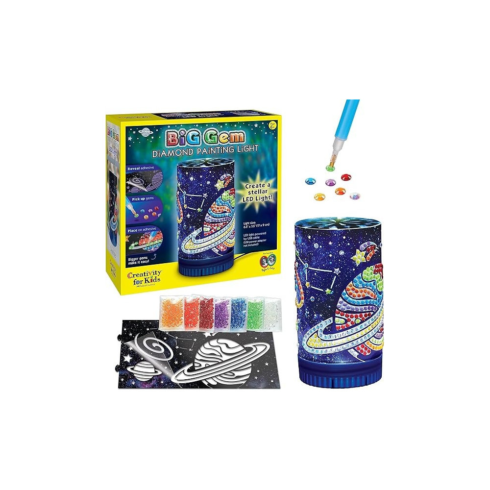 Creativity for Kids Big Gem Diamond Painting Light Art Create Your Own Night Light, 807625