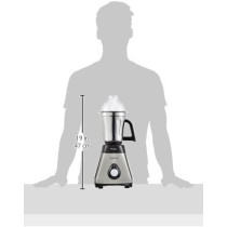 Preethi Steel Supreme MG-208, 750 Watt Mixer Grinder,  Silver And Black