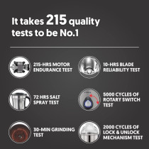 Preethi Steel Supreme MG-208, 750 Watt Mixer Grinder,  Silver And Black