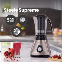 Preethi Steel Supreme MG-208, 750 Watt Mixer Grinder,  Silver And Black