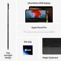 Apple iPad Pro 13 inch 256 Gb, M4 chip, Wifi Ultra Retina XDR Display, Silver MVXT3