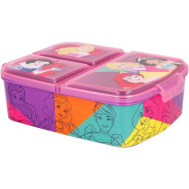 Stor Sandwich Clip It Lunch Box With Disney Princess Theme With Multi Compartments