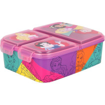Stor Sandwich Clip It Lunch Box With Disney Princess Theme With Multi Compartments