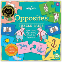 Eeboo Opposites Puzzle Pairs Match The Opposites Game For Kids 3 Years And Above