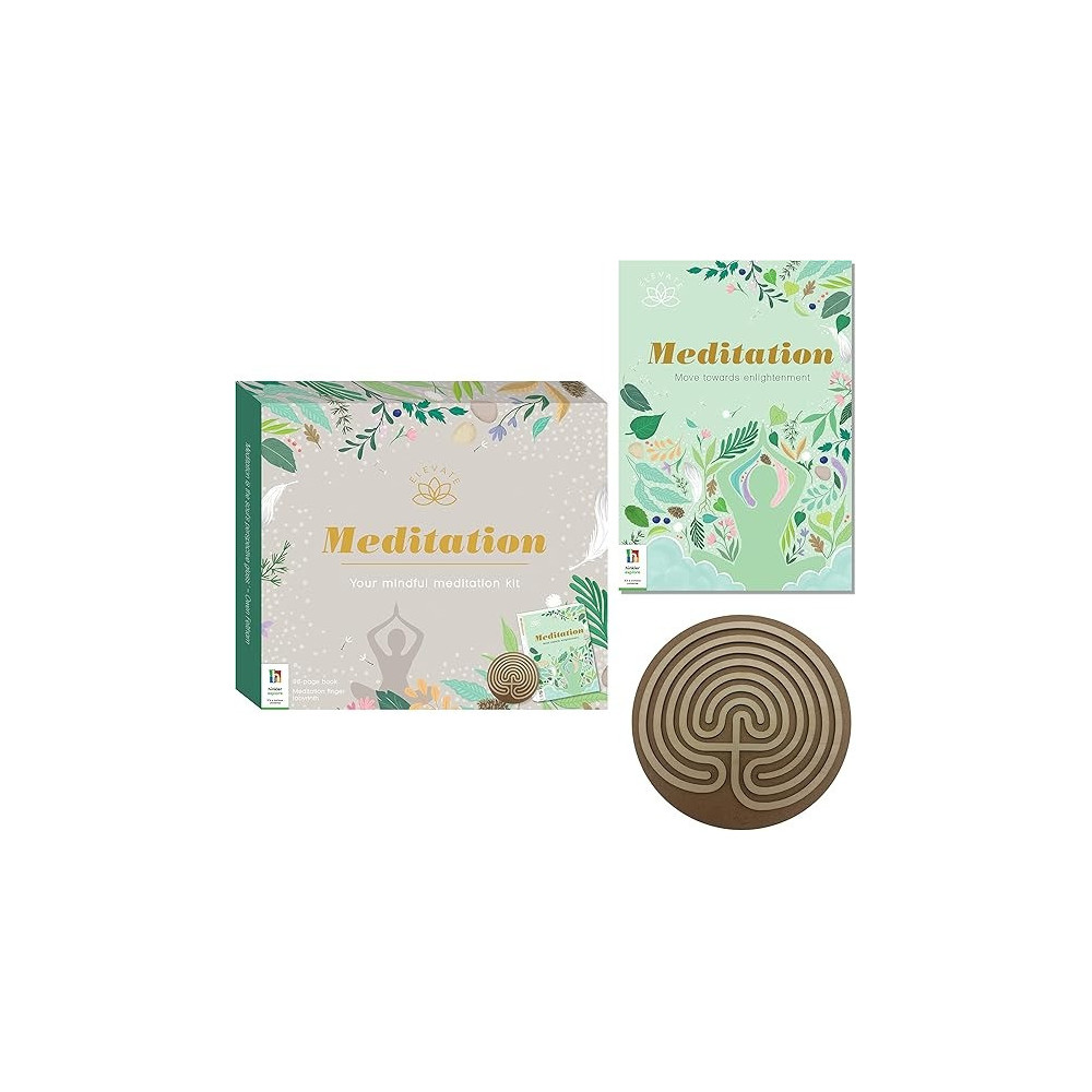 Hinkler Elevate Meditation Kit Mindfulness Tools for Adults Mental Health and Self Care Essentials, Meditation Aid Finger Labyrinth Adult Hobbies Stress Relief and Relaxation Guide