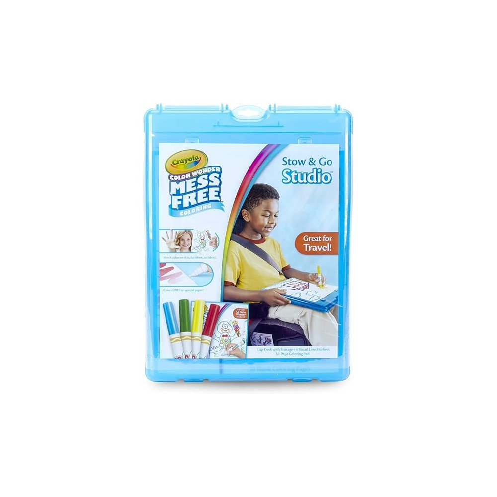 Crayola Color Wonder Stow And Go, Blue, 34 Count (Pack Of 1), 75-2580