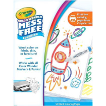 Crayola Wonder Blank Coloring Pages, 50 Count, 752840