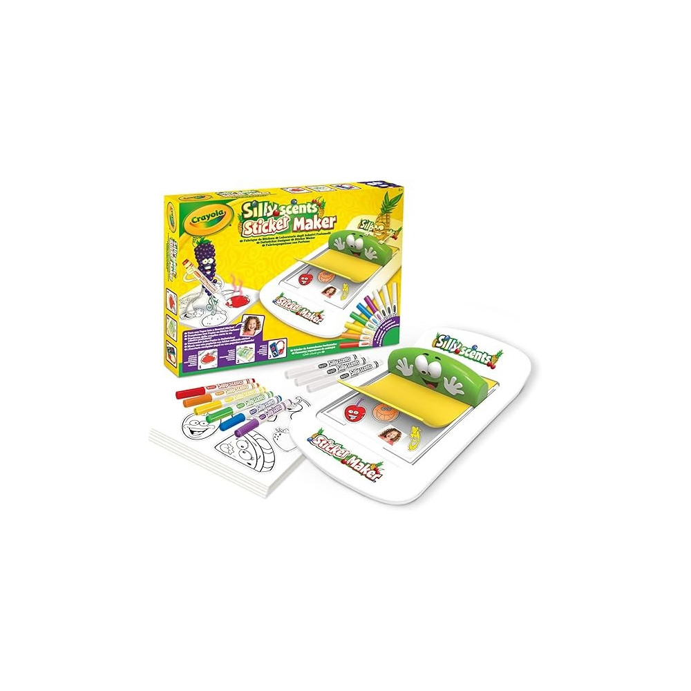 Crayola Silly Scents Sticker Maker Art Kit, Beginner Unisex Child, 40 Pieces