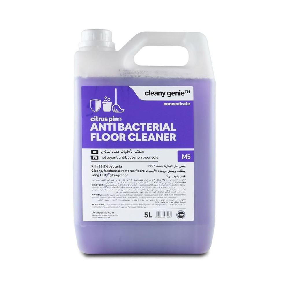 Cleany Genie Antibacterial Floor Cleaner M5, Citrus Pine 5L