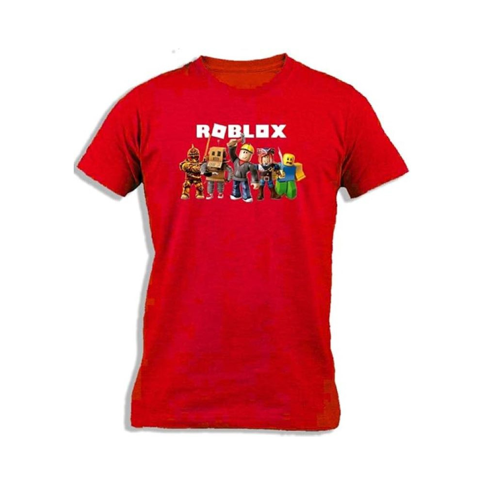 Generic Roblox Gamer Design Printed T-shirt Red