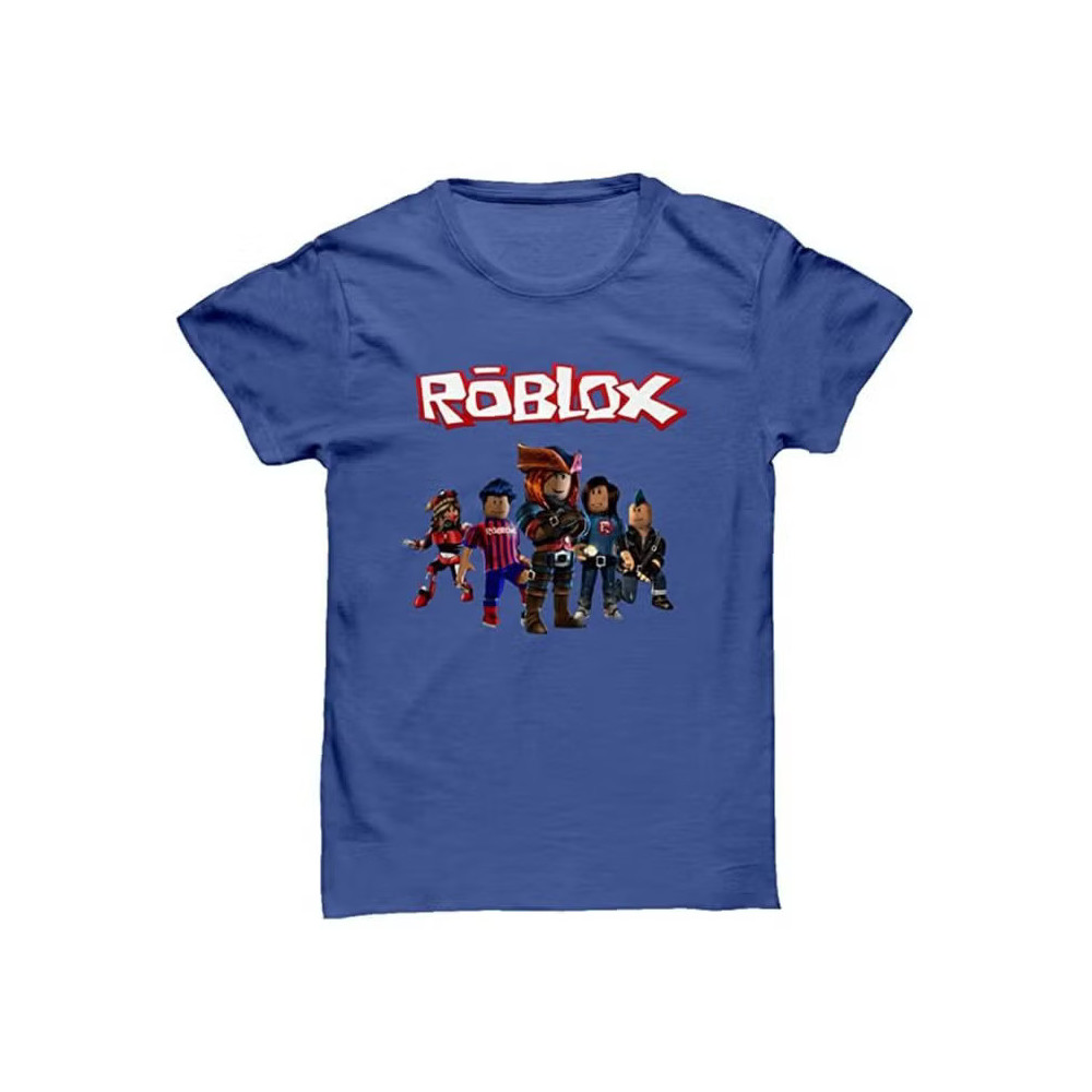 Generic Roblox Gamer Design Printed T-shirt Blue
