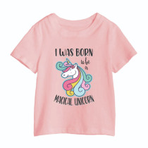 Al Amal Unicorn printed Tshirt Girls, pink