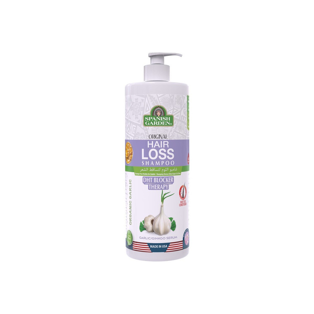Spanish Garden Original Garlic Hair Loss Shampoo, 946 ml
