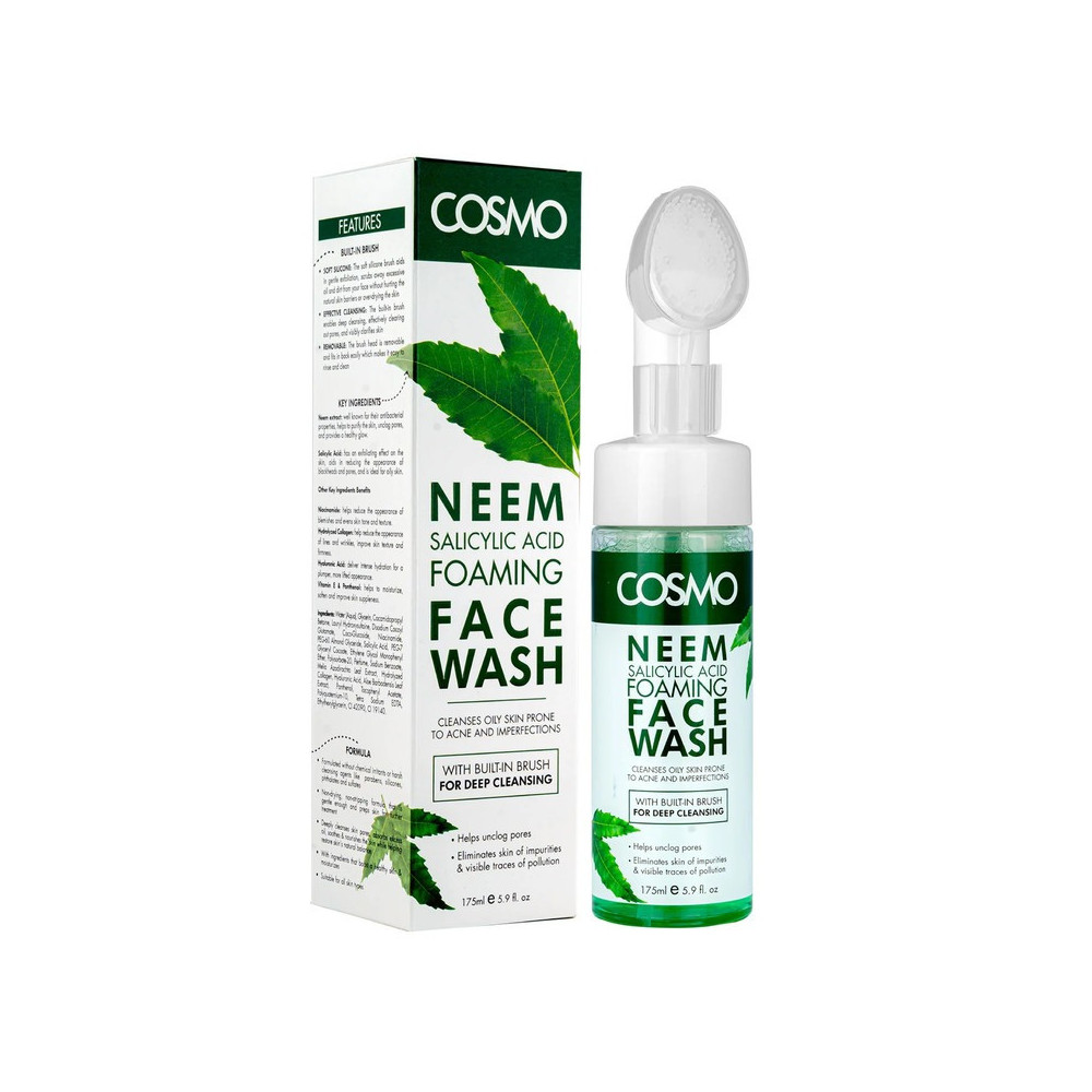 Cosmo Foaming Face Wash With Salicylic Acid And Neem, 175 Ml