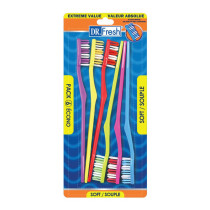 Dr. Fresh Extra Value Toothbrush, 6 Pack, Multicolour