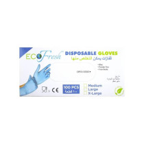 Eco Fresh Disposable Gloves, 100 Pieces, M/L/Xl