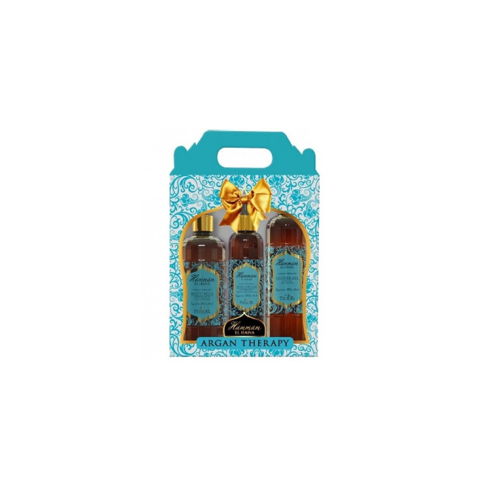 Pielor Hammam El Hana Body Lotion, 400 Ml Plus Shower Gel, 400 Ml Plus Body Splash, 200 Ml, Gift Set Egyption White Musk