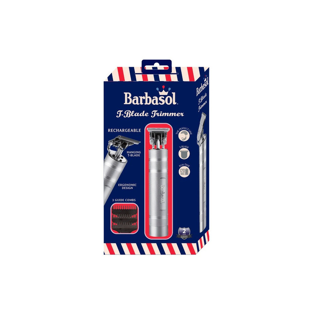 Barbasol Mens Stainless Steel T-Blade Trimmer Rechargeable
