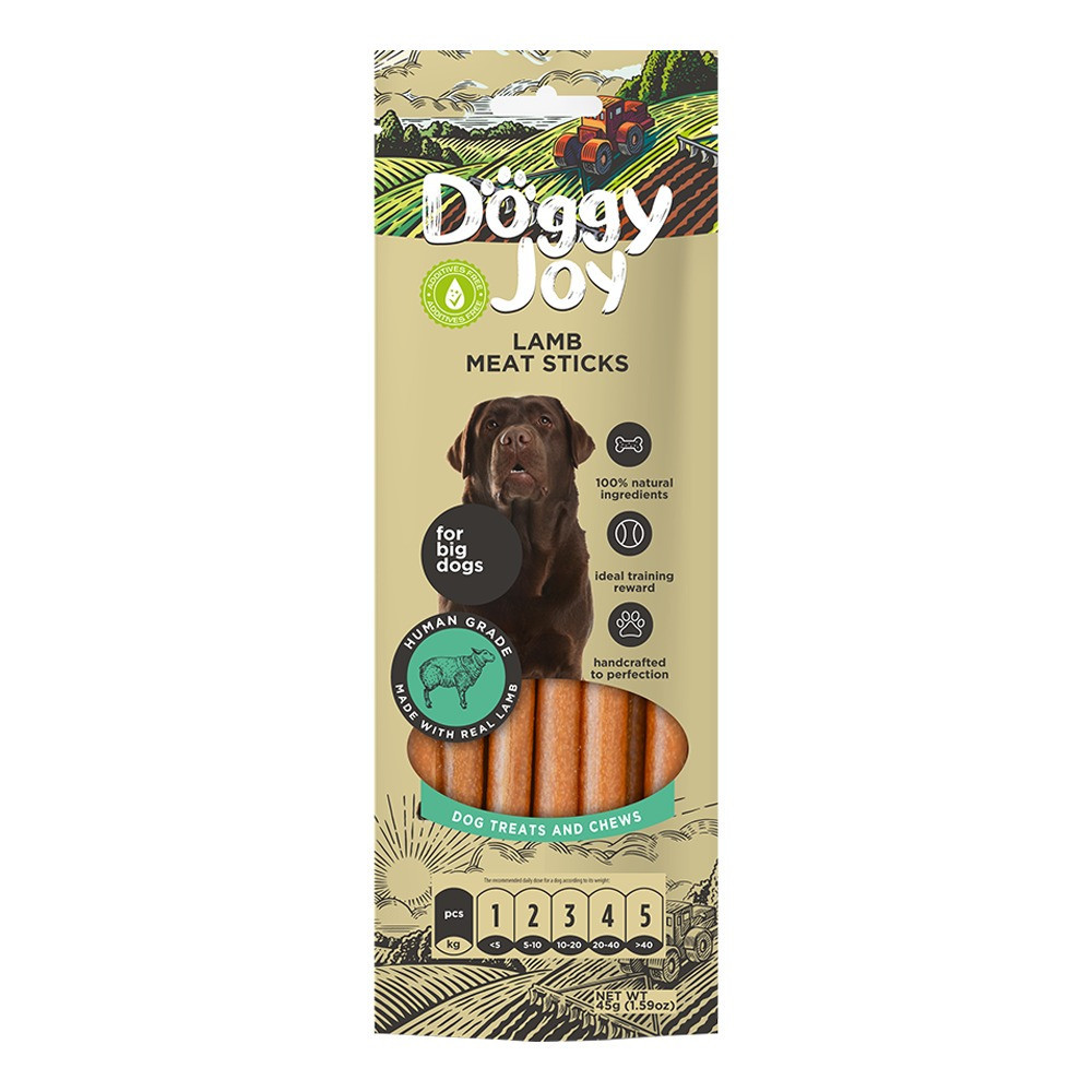 Doggy Joy Lamb Meat Sticks Dog Treats For Big Dog, 45g