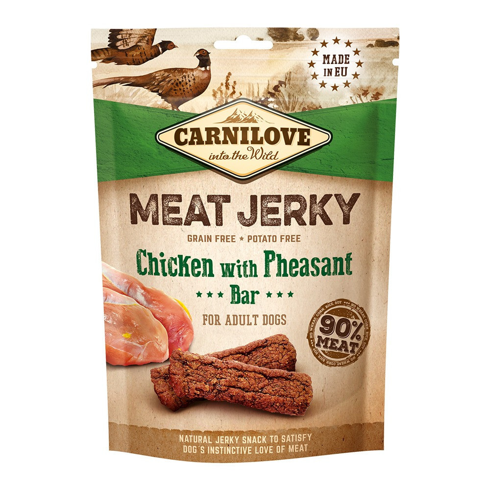 Carnilove Jerky Snack Chicken With Pheasant Bar For Dog, 100g