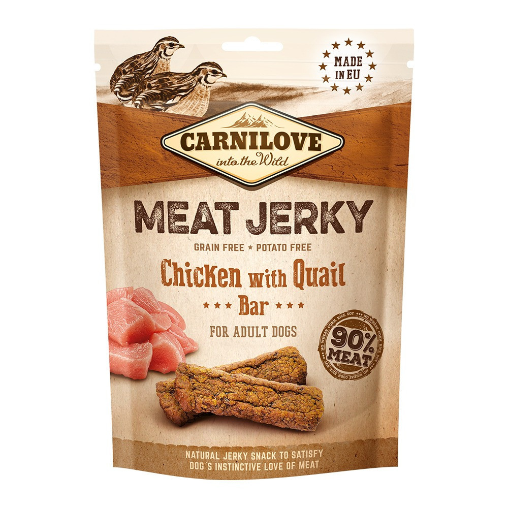 Carnilove Jerky Snack Chicken With Quail Bar For Dog, 100g