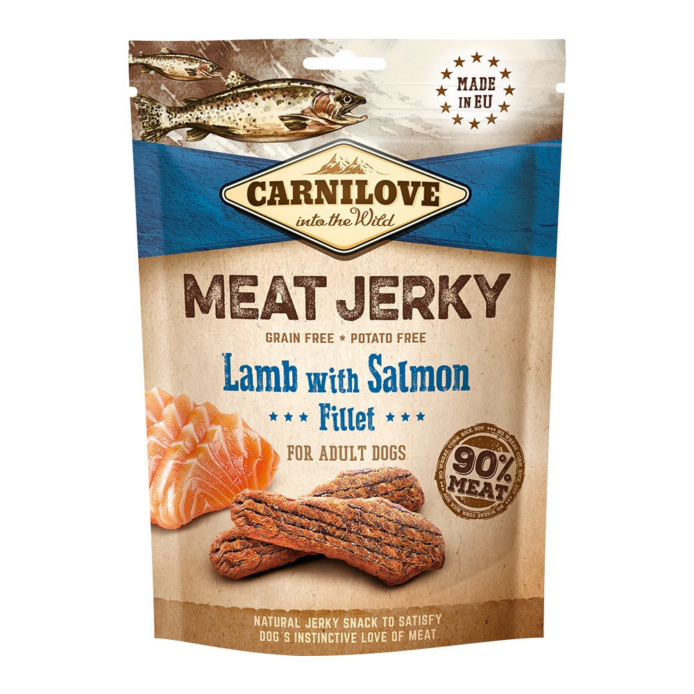 Carnilove Jerky Snack Lamb with Salmon Fillet For Dog, 100g